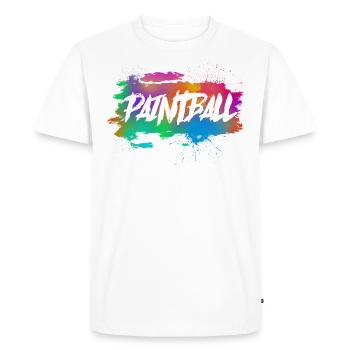 Paintball - Men's Premium Organic T-Shirt - white - Front - Nico (187cm)