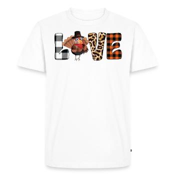 Love Turkey Holiday Glass Wine Leopard Styling - Men's Premium Organic T-Shirt - white - Front - Nico (187cm)