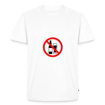 Quote In Russian Language Ban Of Alcohol - Men's Premium Organic T-Shirt - white - Front - Nico (187cm)