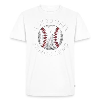 Super Depuis 1993 Baseball Ball Good Player Légende - T-shirt Premium bio Homme - blanc - Devant - Nico (187cm)