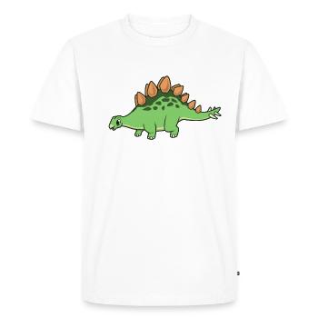 Kawaii Stegosaurus - T-shirt Premium bio Homme - blanc - Devant - Nico (187cm)