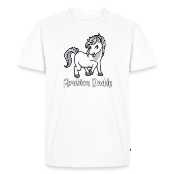 Horse Lovers - Arabian Daddy - Men's Premium Organic T-Shirt - white - Front - Nico (187cm)