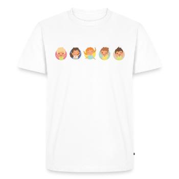 Be a friend, not a bully, quote - Men's Premium Organic T-Shirt - white - Front - Nico (187cm)