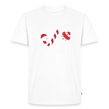 Il ne traitera pas des bonbons Santa Hut - T-shirt Premium bio Homme - blanc - Devant - Nico (187cm)