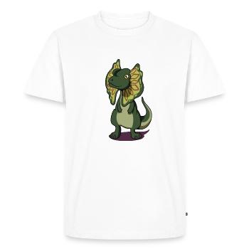 Dessin animé Dilophosaurus - T-shirt Premium bio Homme - blanc - Devant - Nico (187cm)