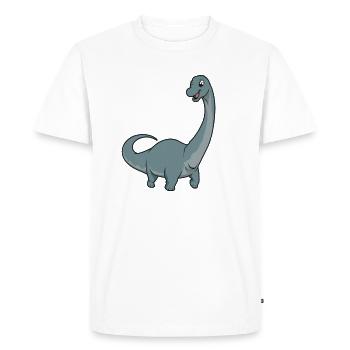 Brachiosaure de Kawaii - T-shirt Premium bio Homme - blanc - Devant - Nico (187cm)
