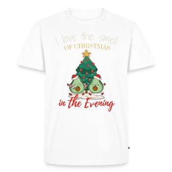 J’adore l’odeur de Noël le soir - T-shirt Premium bio Homme - blanc - Devant - Nico (187cm)