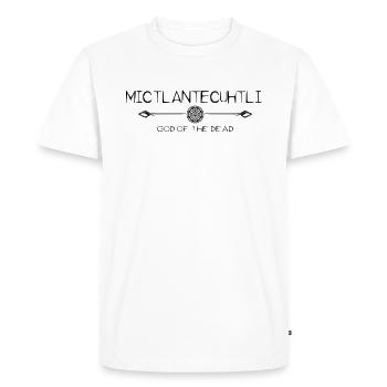 Dieu aztèque des morts - Mictlantecuhtli - T-shirt Premium bio Homme - blanc - Devant - Nico (187cm)