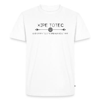 Dieu de la végétation aztèque - Xipe Totec - T-shirt Premium bio Homme - blanc - Devant - Nico (187cm)