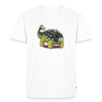 Dessin animé Ankylosaurus - T-shirt Premium bio Homme - blanc - Devant - Nico (187cm)