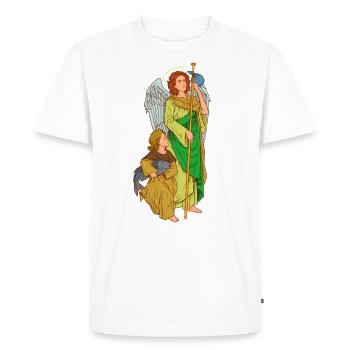 Archangel Raphael - Men's Premium Organic T-Shirt - white - Front - Nico (187cm)