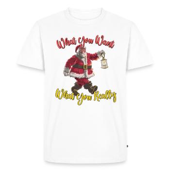 Alors dis-moi ce que tu veux, la nouvelle année de - T-shirt Premium bio Homme - blanc - Devant - Nico (187cm)