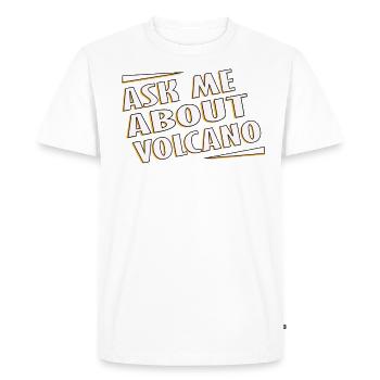 Demandez-moi un cadeau avec volcan - T-shirt Premium bio Homme - blanc - Devant - Nico (187cm)