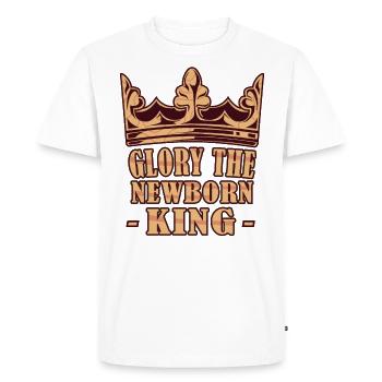Glory The Newborn King Jesus Holy - Men's Premium Organic T-Shirt - white - Front - Nico (187cm)