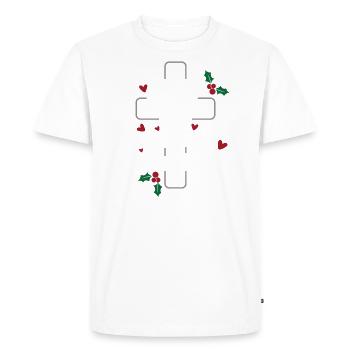 It's not about giving - Men's Premium Organic T-Shirt - white - Front - Nico (187cm)