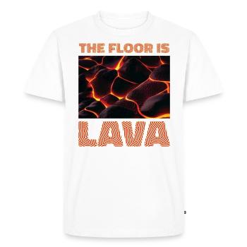 The soil is Lava Mountain Fire Magma Nature - Men's Premium Organic T-Shirt - white - Front - Nico (187cm)