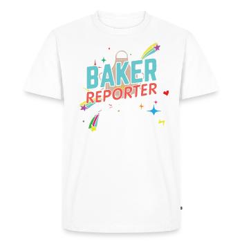Baker Reporter Cook Chef Cookies Pâte de Noël - T-shirt Premium bio Homme - blanc - Devant - Nico (187cm)