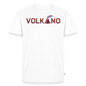 Volcano calls lava migration mountain fire magma - Men's Premium Organic T-Shirt - white - Front - Nico (187cm)