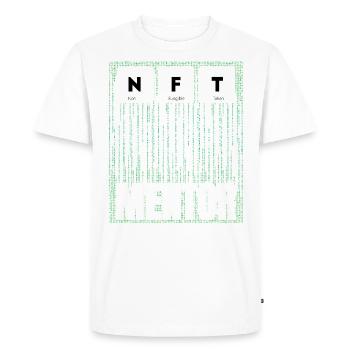Jeton NFT Mentor non fongible pour virtuel - T-shirt Premium bio Homme - blanc - Devant - Nico (187cm)