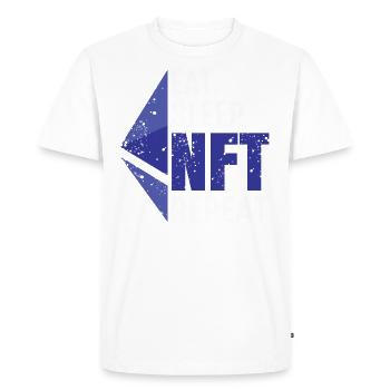 Je dors NFT jeton répété virtuel - T-shirt Premium bio Homme - blanc - Devant - Nico (187cm)