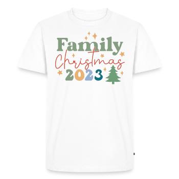 Family Christmas 2023 Winter Stars - Men's Premium Organic T-Shirt - white - Front - Nico (187cm)