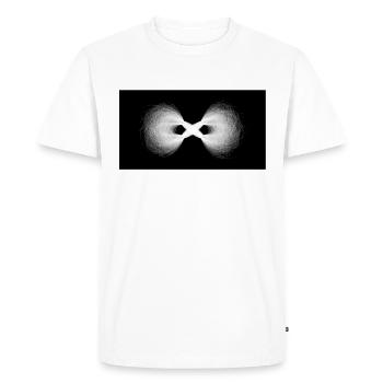 Talk to me about generative art - Men's Premium Organic T-Shirt - white - Front - Nico (187cm)