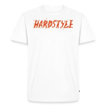 Hardstyle Hommes Femme Nouvelle Citation d’art de mode - T-shirt Premium bio Homme - blanc - Devant - Nico (187cm)