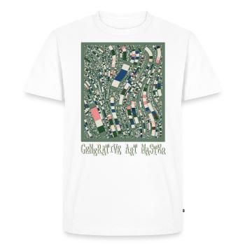 Generative Art Master Programming Image Code - Men's Premium Organic T-Shirt - white - Front - Nico (187cm)