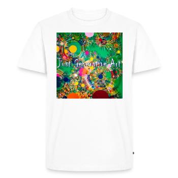 Generative Art Programming Only Image Code - Men's Premium Organic T-Shirt - white - Front - Nico (187cm)