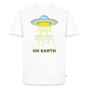 In search of intelligent life on - Men's Premium Organic T-Shirt - white - Front - Nico (187cm)