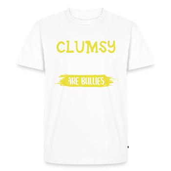 I'm not clumsy, only the ground hates - Men's Premium Organic T-Shirt - white - Front - Nico (187cm)