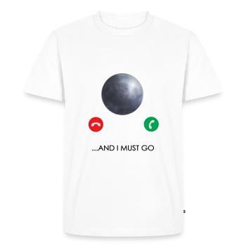 Pluto calls and I have to decline accept - Men's Premium Organic T-Shirt - white - Front - Nico (187cm)