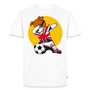 Uniformes britanniques de football britannique Jack Russell Terrier - T-shirt Premium bio Homme - blanc - Devant - Nico (187cm)