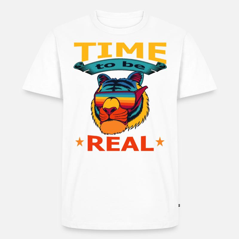 Zeit, Echte Regenbogenwildbrille Zu Sein - Männer Premium Bio T-Shirt - undefined