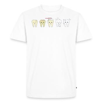 Dental teeth Dentist - Men's Premium Organic T-Shirt - white - Front - Nico (187cm)