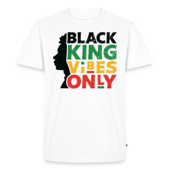 Black King only resonates with traditions - Men's Premium Organic T-Shirt - white - Front - Nico (187cm)