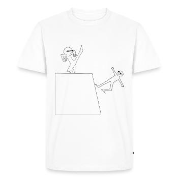 Certaines personnes ont besoin d’une tape dans le dos - T-shirt Premium bio Homme - blanc - Devant - Nico (187cm)