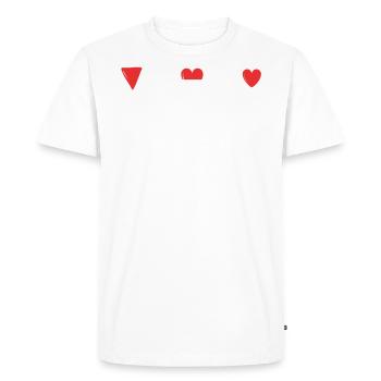 Les désarmateurs de pizza adorent les équations mathématiques - T-shirt Premium bio Homme - blanc - Devant - Nico (187cm)