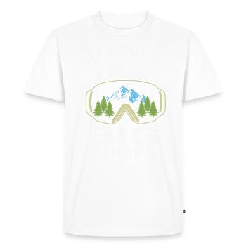 J’aime les grandes décharges Skieurs Neige Montagnes extrêmes - T-shirt Premium bio Homme - blanc - Devant - Nico (187cm)