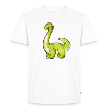 Brachiosaure de Kawaii - T-shirt Premium bio Homme - blanc - Devant - Nico (187cm)