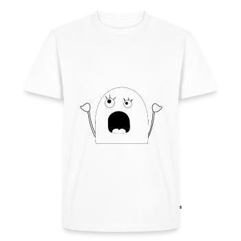 Сrazy Girl Monday attend le week-end - T-shirt Premium bio Homme - blanc - Devant - Nico (187cm)