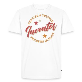 True Trusted Inventor Premium Quality - Men's Premium Organic T-Shirt - white - Front - Nico (187cm)