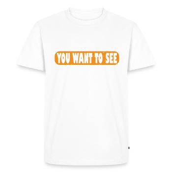 Be the change you want to see - Men's Premium Organic T-Shirt - white - Front - Nico (187cm)