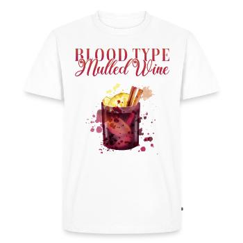 Barman de vin chaud de groupe sanguin - T-shirt Premium bio Homme - blanc - Devant - Nico (187cm)