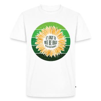 It's okay To not be okay Sunflower - Men's Premium Organic T-Shirt - white - Front - Nico (187cm)