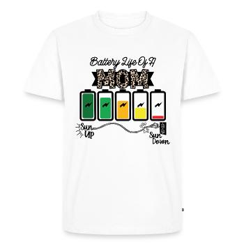 Battery life of a nut - Men's Premium Organic T-Shirt - white - Front - Nico (187cm)