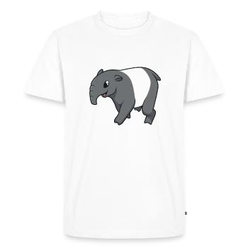Kawaii Tapir - T-shirt Premium bio Homme - blanc - Devant - Nico (187cm)