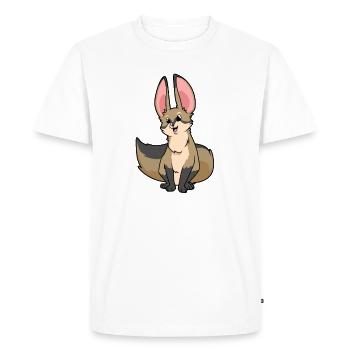 Kawaii Chien à oreilles de chauve-souris - T-shirt Premium bio Homme - blanc - Devant - Nico (187cm)