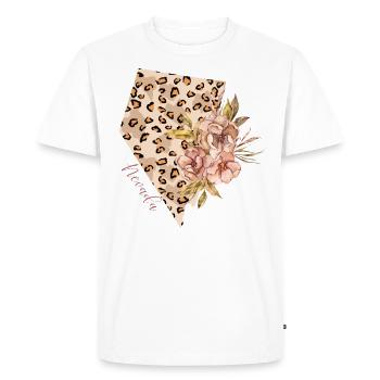 Nevada Leopard Pattern Map Leo - Men's Premium Organic T-Shirt - white - Front - Nico (187cm)
