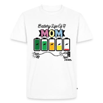 Battery life of a nut - Men's Premium Organic T-Shirt - white - Front - Nico (187cm)